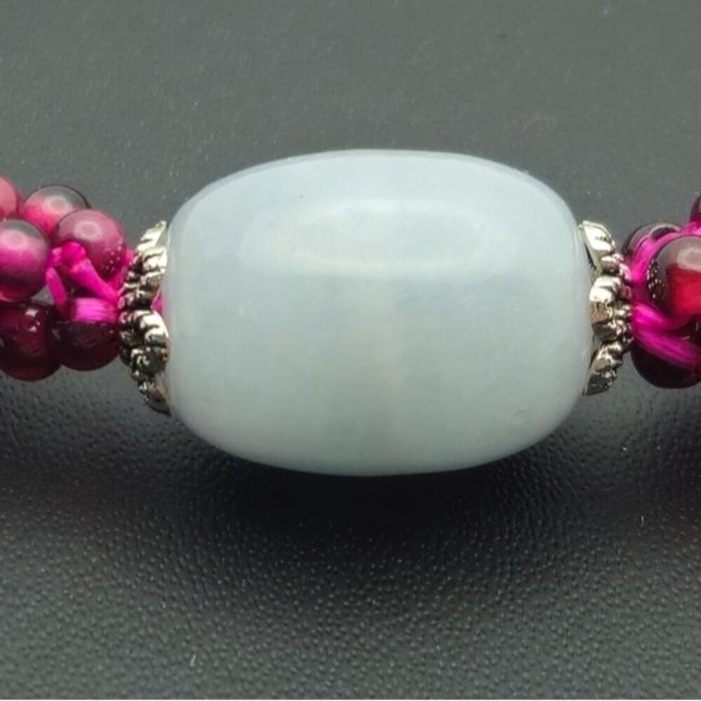 Aquamarine and Garnet Beaded Stretch‎ Bracelet NWOT - Picture 6 of 9